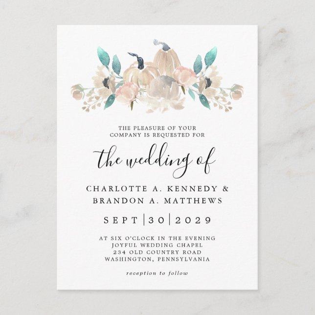 Cartão Postal Cream Pumpkin e Eucalyptus Quall Chic Invent (Frente)