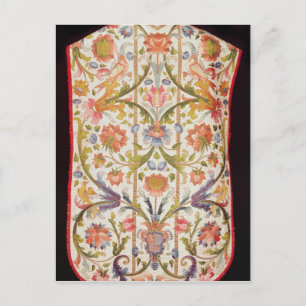 Cartão Postal Cream satin Chasuble, Nápoles, final do século XVI