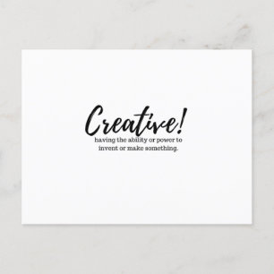 Cartão Postal Creative Positive Message Design