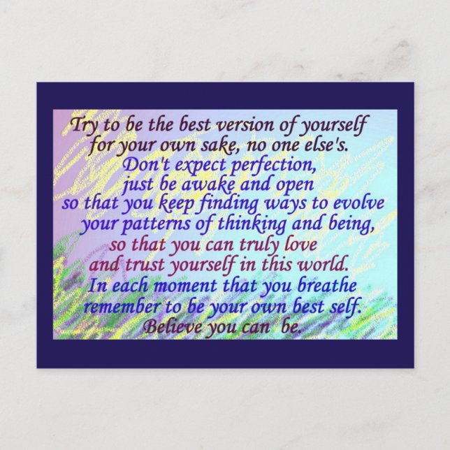 Cartão Postal Creative Postcard 6 - Best version of Yourself (Frente)