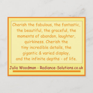 Cartão Postal Creative Postcard para mais 10 coisas para Cherish