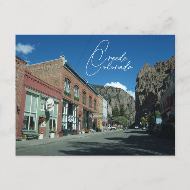 Cartão Postal Creede Histórico Viagens Colorado (Frente)