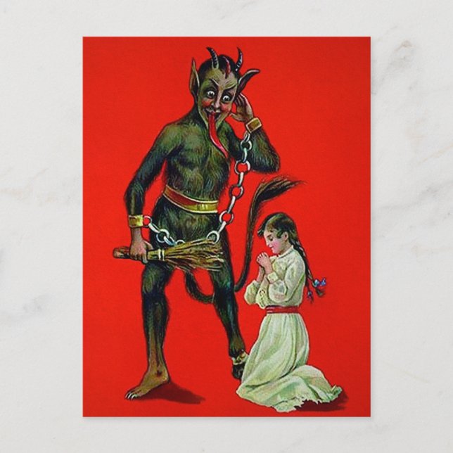 Cartão Postal Creepy Krampus (Frente)