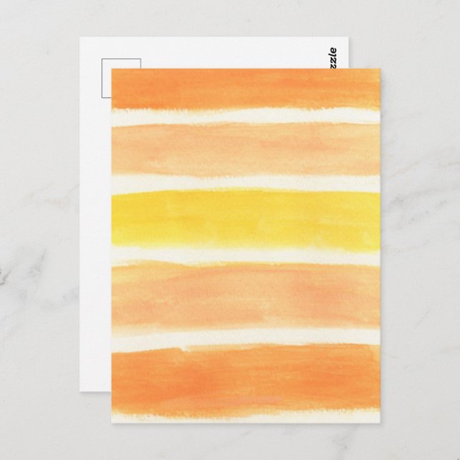 Cartão Postal Creme Sickle Stripes Art Impressão (Frente/Verso)