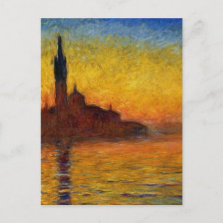 Cartão Postal Crepúsculo de Claude Monet //Veneza