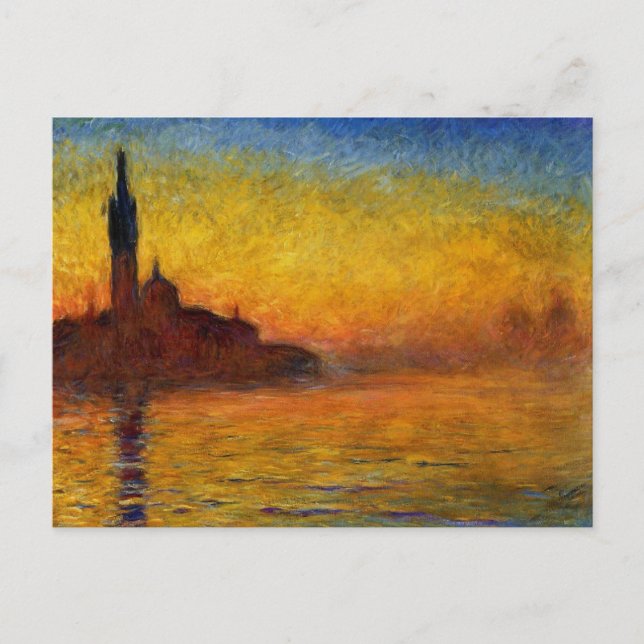 Cartão Postal Crepúsculo de Claude Monet //Veneza (Frente)