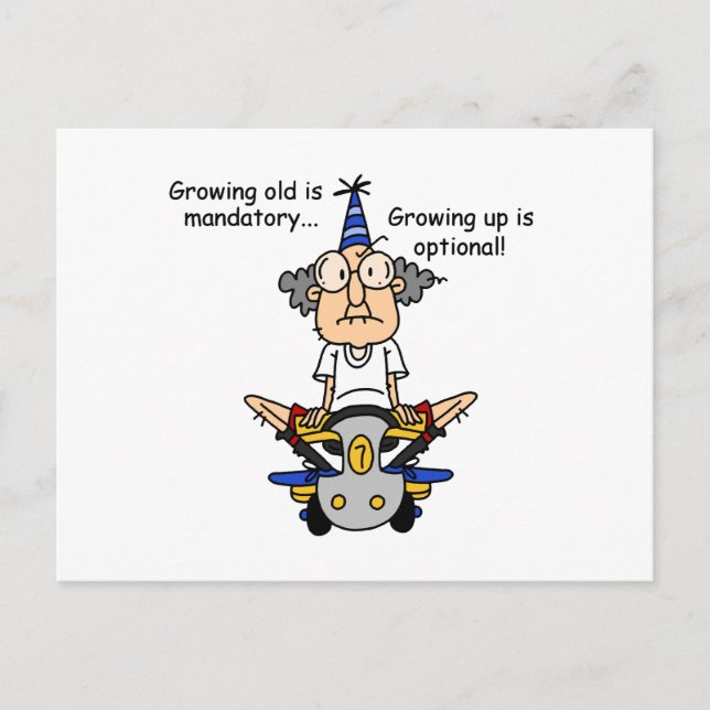 Cartão Postal Crescer é um humor opcional (Frente)
