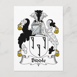 Cartão Postal Crest da Família Biddle