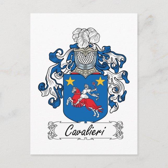 Cartão Postal Crest da Família Cavalieri (Frente)