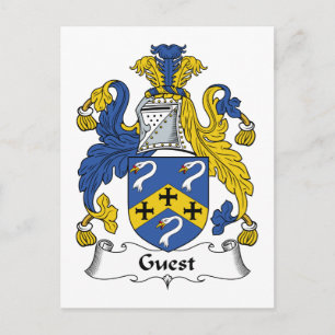 Cartão Postal Crest da Família Convidada