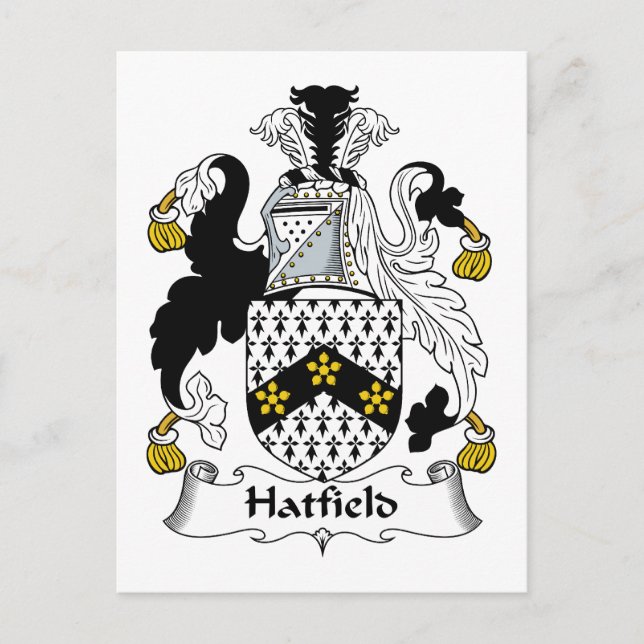 Cartão Postal Crest da Família Hatfield (Frente)