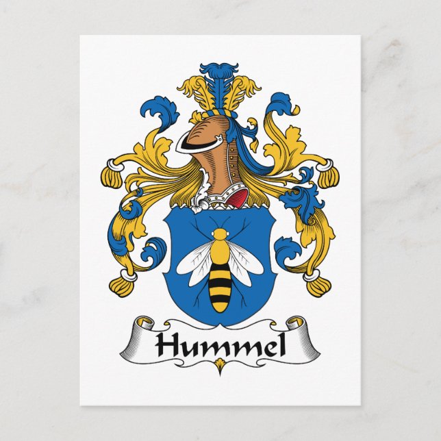 Cartão Postal Crest da Família Hummel (Frente)