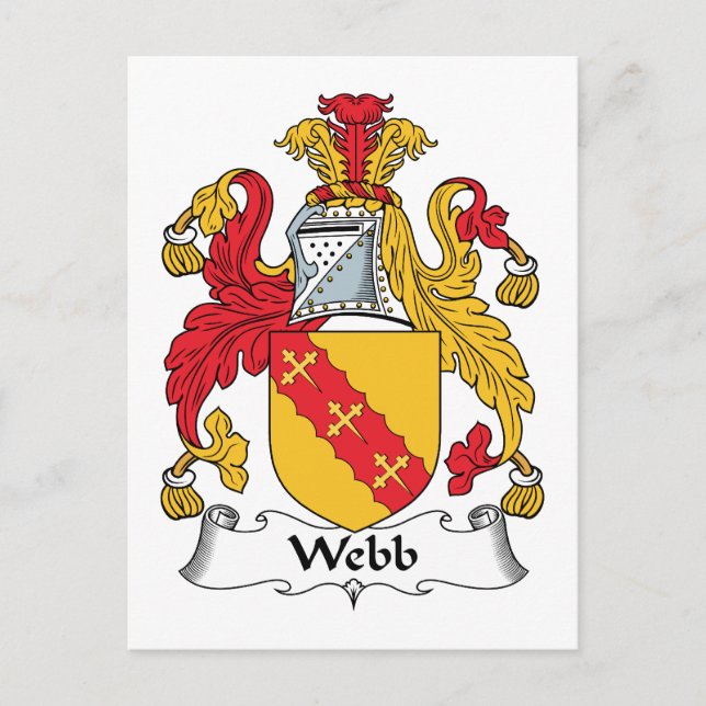 Cartão Postal Crest da Família Webb (Frente)