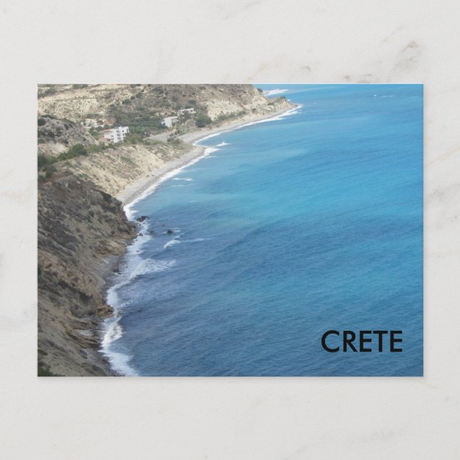 Cartão Postal Creta ao longo do Mar Mediterrâneo (Frente)