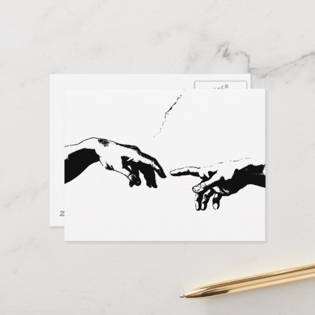 Cartão Postal Criação de Adão (Frente/Verso In Situ)