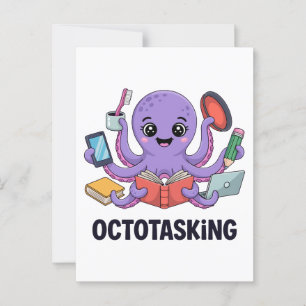 Cartão Postal Criação de Octotasking no Modo Multitarefa