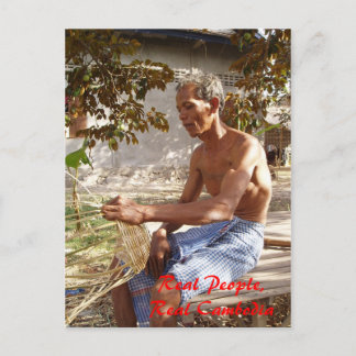 Cartão Postal Criador de cesta na aldeia Prie Khmeang