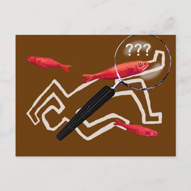 Cartão Postal Criador de crimes - brincos vermelhos (Frente)