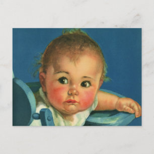 Cartão Postal Criança Antiga, Bebê Menino ou Menina Fofo em Cade
