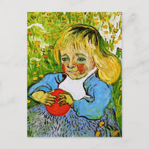 Cartão Postal Criança com Laranja Van Gogh de Bela Arte
