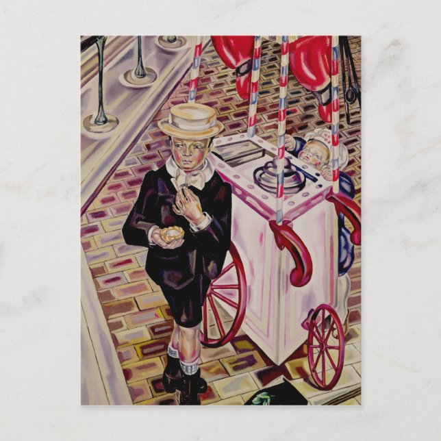 Cartão Postal Criança com Sorvete (Frente)