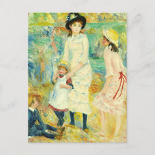 CARTÃO POSTAL CRIANÇAS À ESCADA-MARINHA POR RENOIR