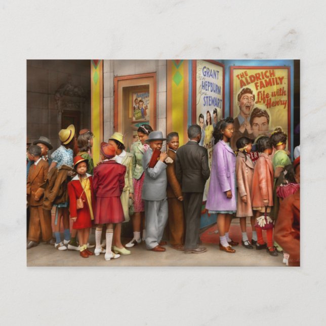 Cartão Postal Crianças - A Matinê de Domingo 1941 (Frente)