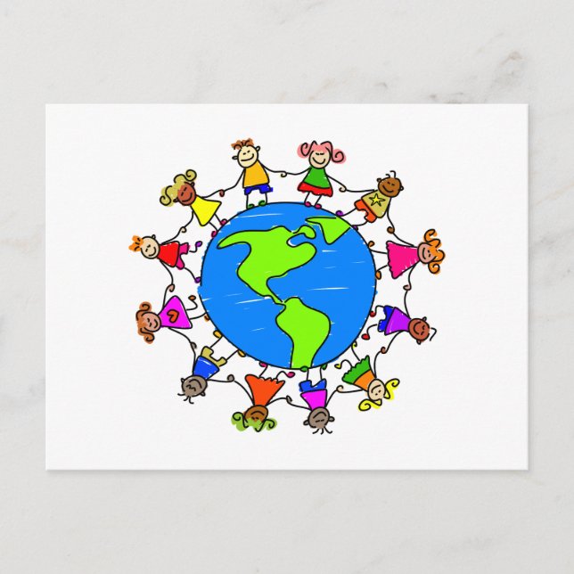 Cartão Postal Crianças Americanas (Frente)