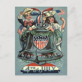 Cartão Postal Crianças Bonitas Libertam Fita Fita