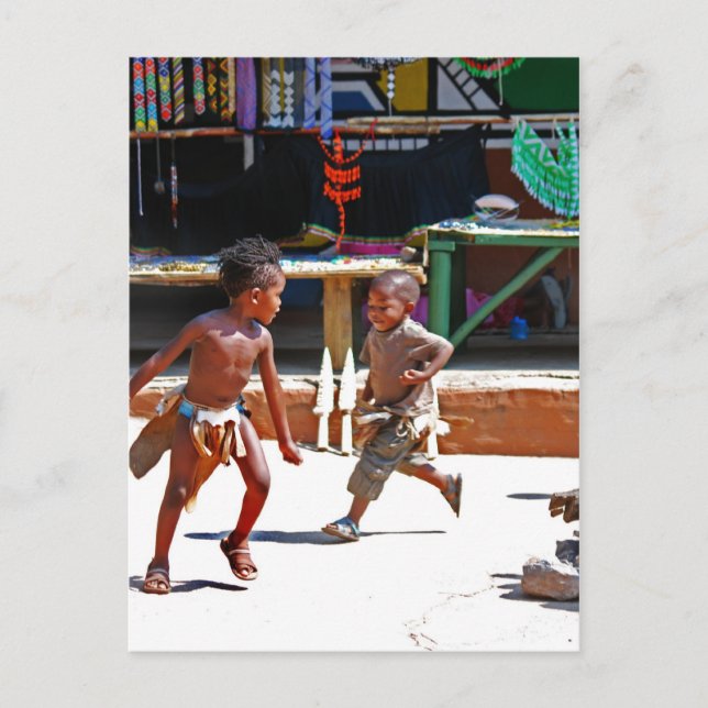 Cartão Postal Crianças Brincando (Frente)