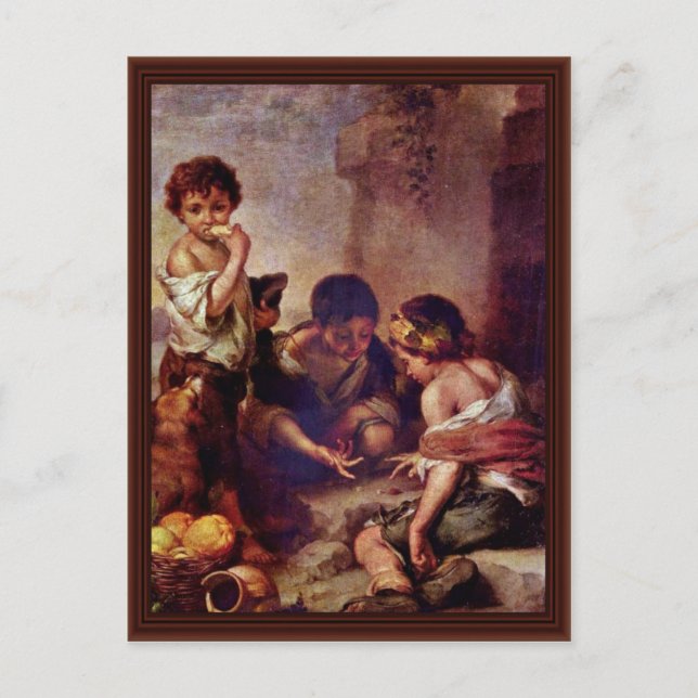 Cartão Postal Crianças Brincando De Gelo (Frente)