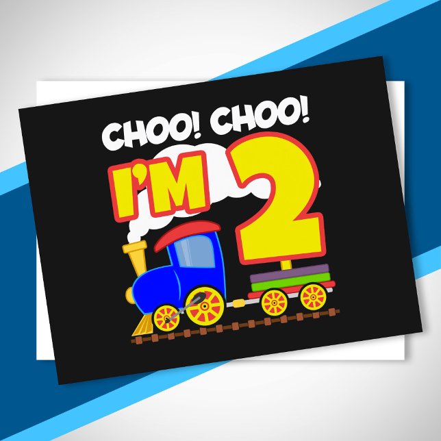 Cartão Postal Crianças Choo Choo Train segundo aniversário Choo  (Criador carregado)