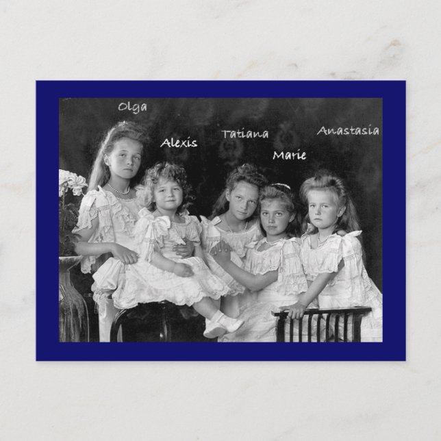 Cartão Postal Crianças czar OTMA e Alexis Romanov Rússia #272 (Frente)