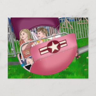 Cartão Postal Crianças de Arte Whimsical no Carnaval