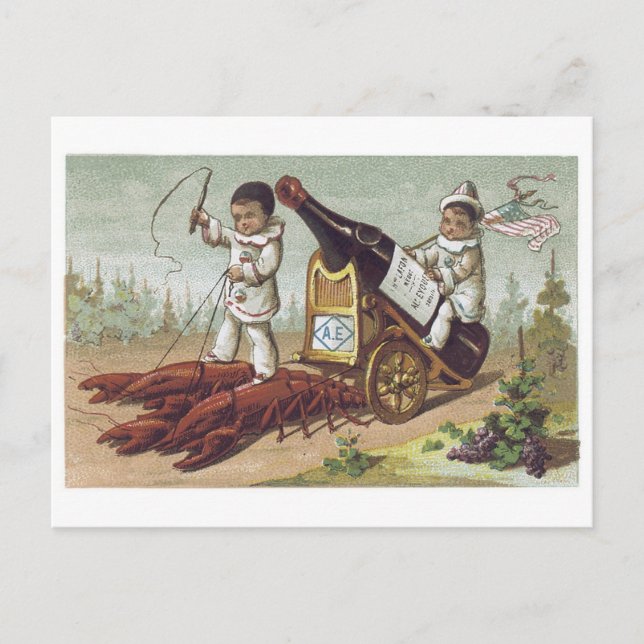 Cartão Postal Crianças de lagosta (Frente)