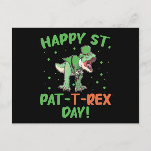 Cartão Postal Crianças Felizes Dia de São Patrício Trex Dia de S