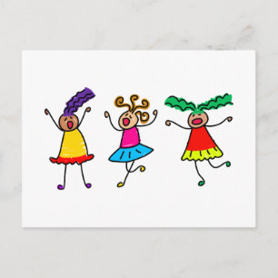 Cartão Postal Crianças Funky
