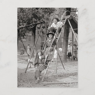 Cartão Postal Crianças na Figurança, 1922