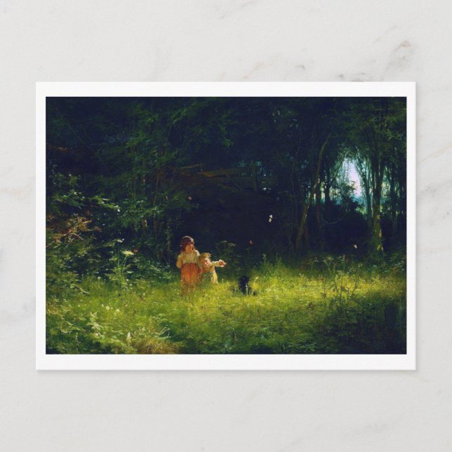 Cartão Postal Crianças na Floresta, Ivan Kramskoi (Frente)