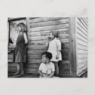 Cartão Postal Crianças na pobreza: 1930