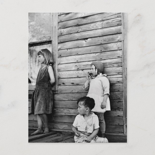 Cartão Postal Crianças na pobreza: anos 30 (Frente)