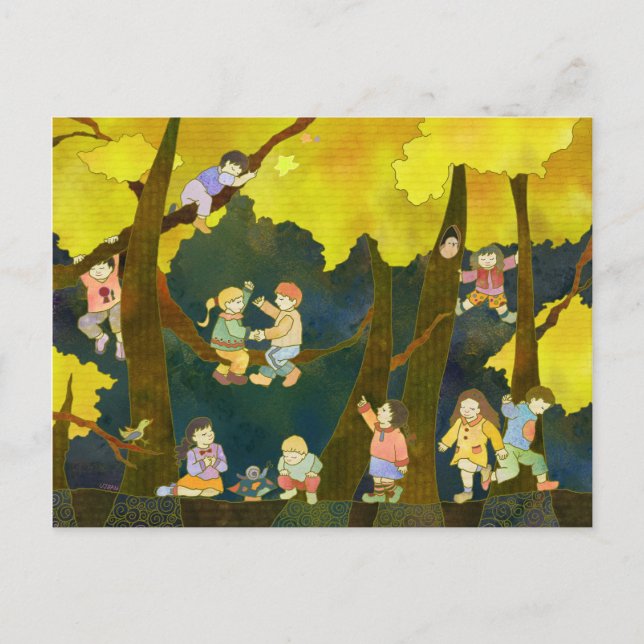 Cartão Postal Crianças no Céu (Frente)