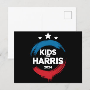 Cartão Postal Crianças Para Harris Presidente Crianças Amam Kama