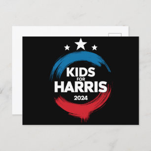 Cartão Postal Crianças Para Harris Presidente Kids Love Kamala H