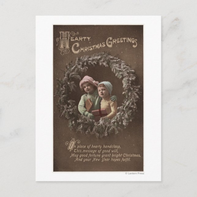 Cartão Postal Crianças pequenas em Armclasp (Frente)