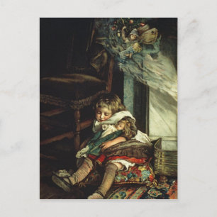 Cartão Postal Crianças sonhando com brinquedos