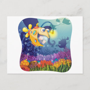 Cartão Postal Crianças submarinas sob a água
