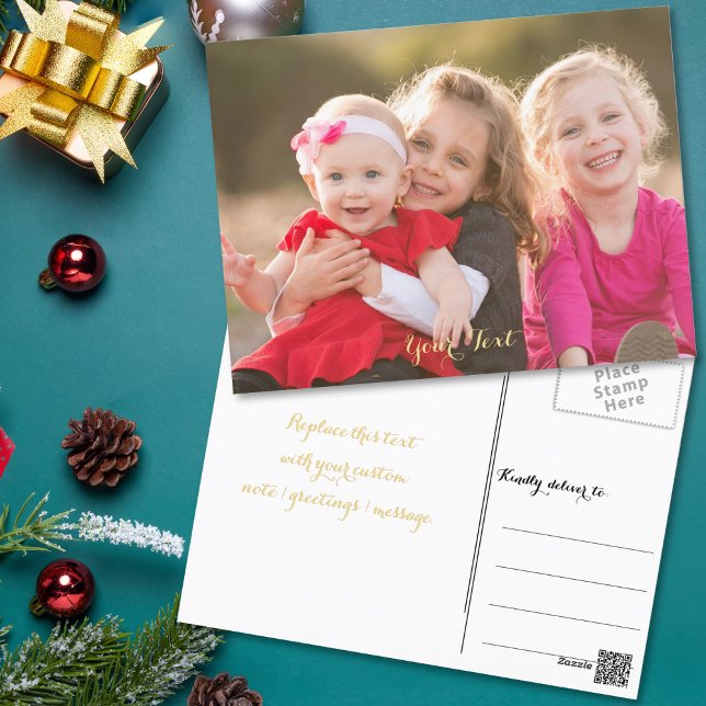Cartão Postal Criar Postais Personalizados com Foto e Texto (Create Custom Personalized Photo Text Postcard)