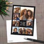 Cartão Postal Criar uma Colagem de Fotos Personalizada com 8 Fot<br><div class="desc">Use sua foto ou fotos favoritas para fazer um espetáculo divertido para compartilhar com amigos. Um design minimalista com apenas instantâneos e um bloco de texto.</div>