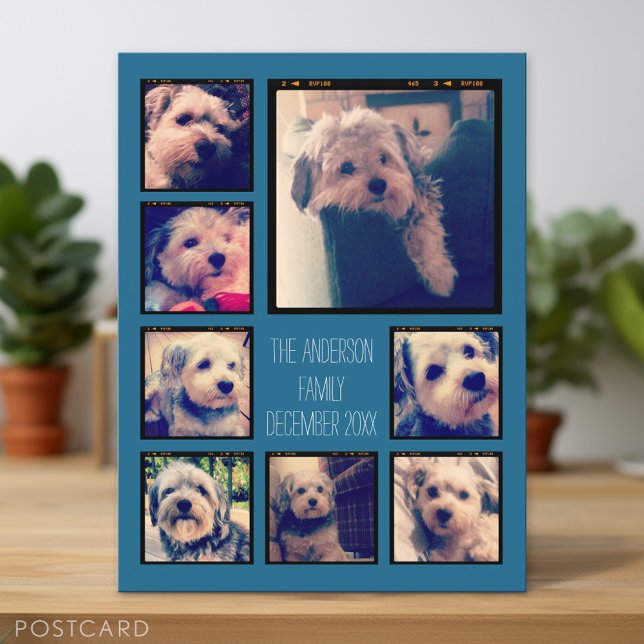 Cartão Postal Criar uma Colagem de Fotos Personalizada com 8 Fot (Personalized Photo Postcard)